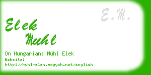 elek muhl business card