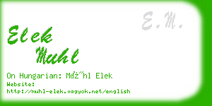 elek muhl business card